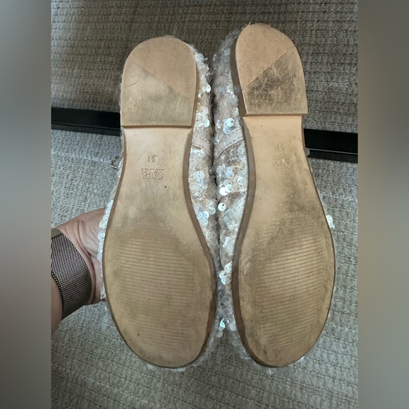 Zara sequin ballet flat Mary Jane size 31 or us 13 - Picture 6 of 6